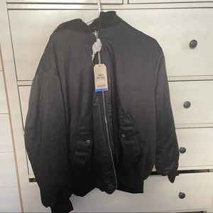 Garage clothing two way reversible bomber